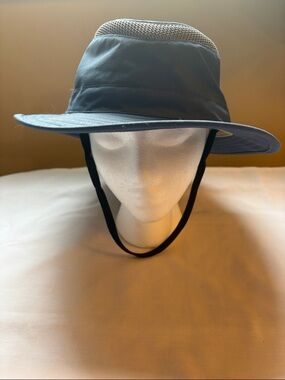 The Airflo Tilley Hat Light Blue Wide Brim Sun Hat with Chin Strap size 7 & 7/8